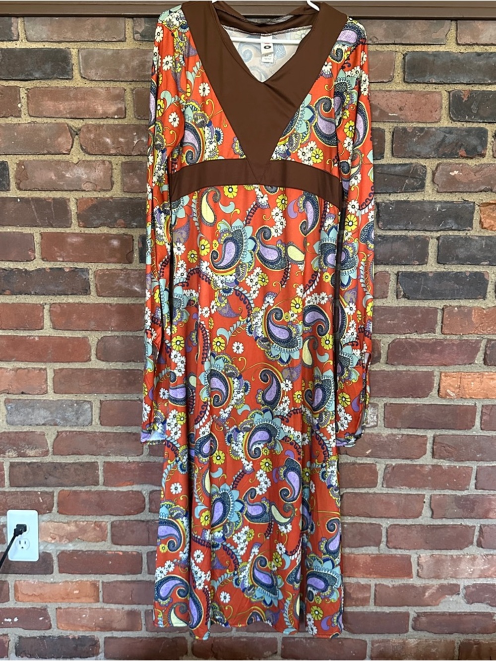 SMIFFYS Fun 70s style paisley maxi dress medium